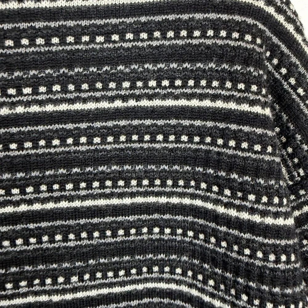 Polo Golf Ralph Lauren Sweater Men XL 100% Merino Wool Black Stripe Print Preppy